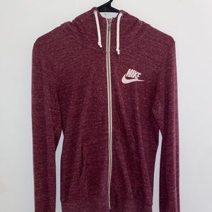 Nike maroon zip up